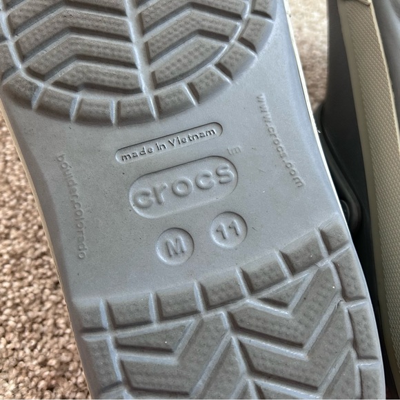 Crocs Crocband Clogs Mens Size 11 Dark Grey Blue Sporty Comfort Sandals Shoes - Picture 10 of 10